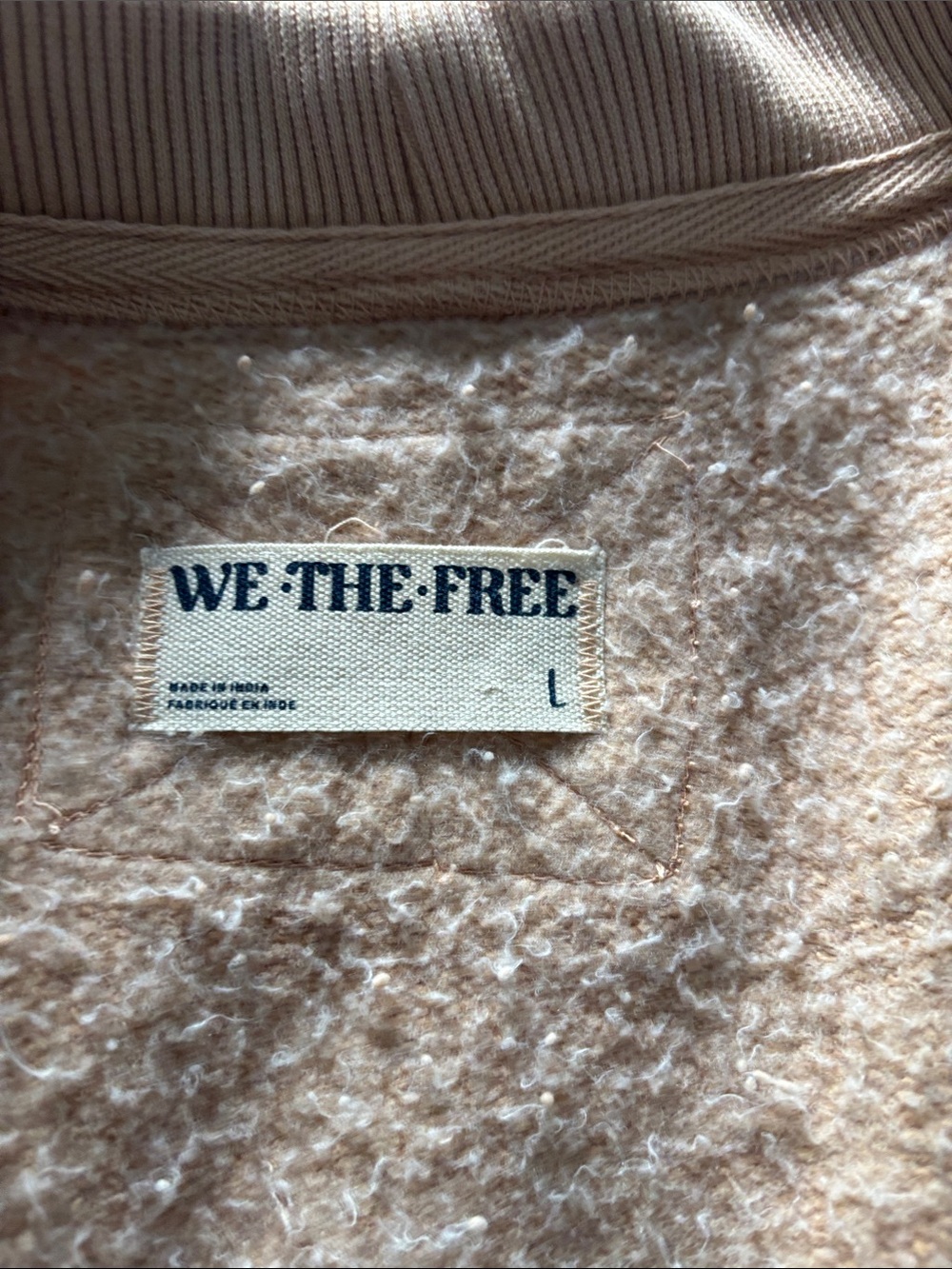 We The Free Long Button-Front Cardigan in Light Beige - Picture 2 of 3